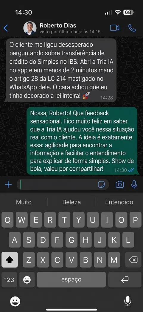 Depoimento WhatsApp — Roberto Dias